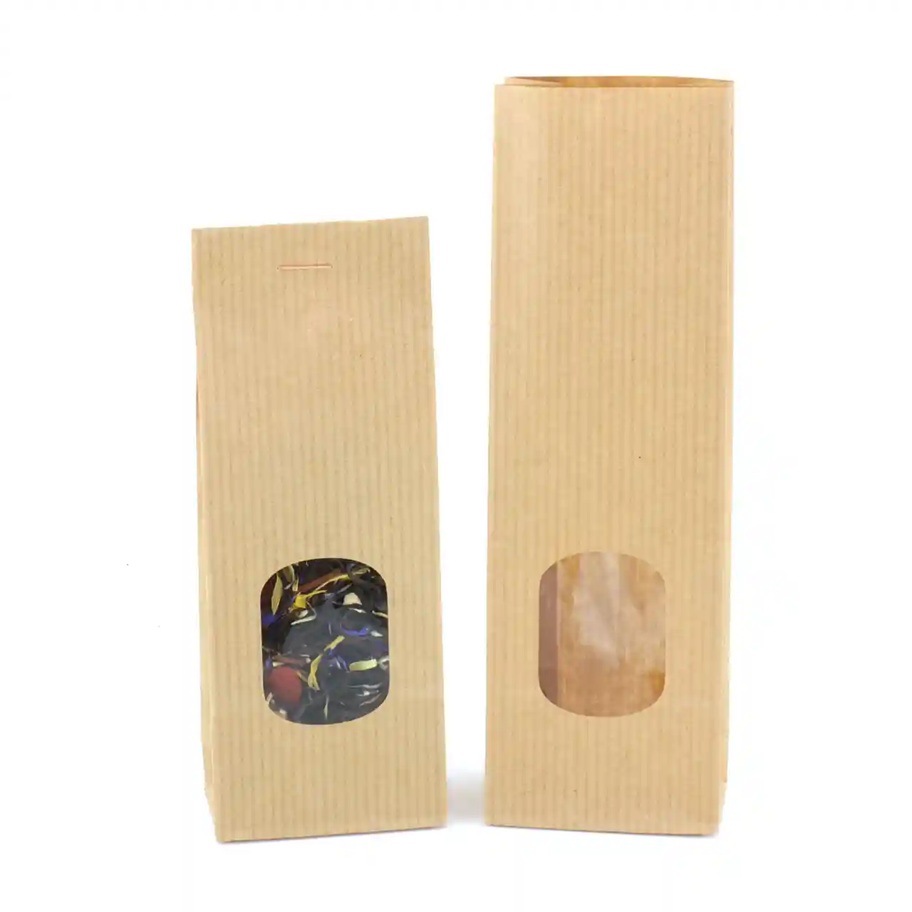 Kraft-PP blokbodemzakjes met venster - Afbeelding 2