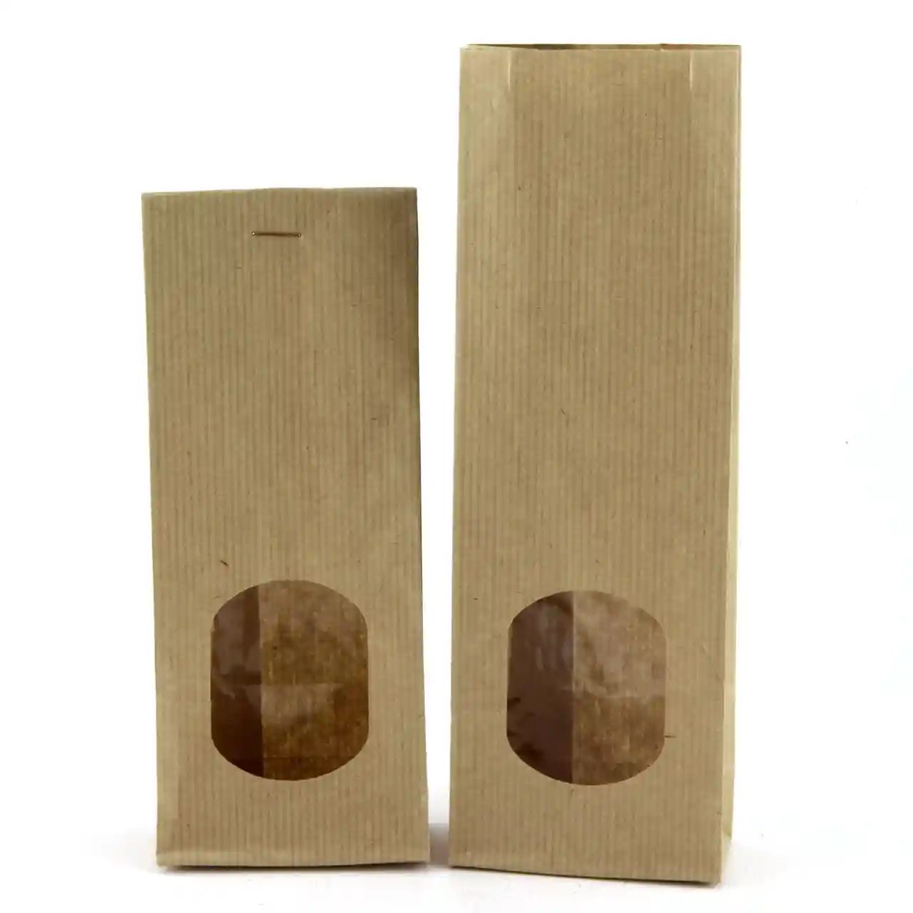 Kraft-PP blokbodemzakjes met venster - Afbeelding 3