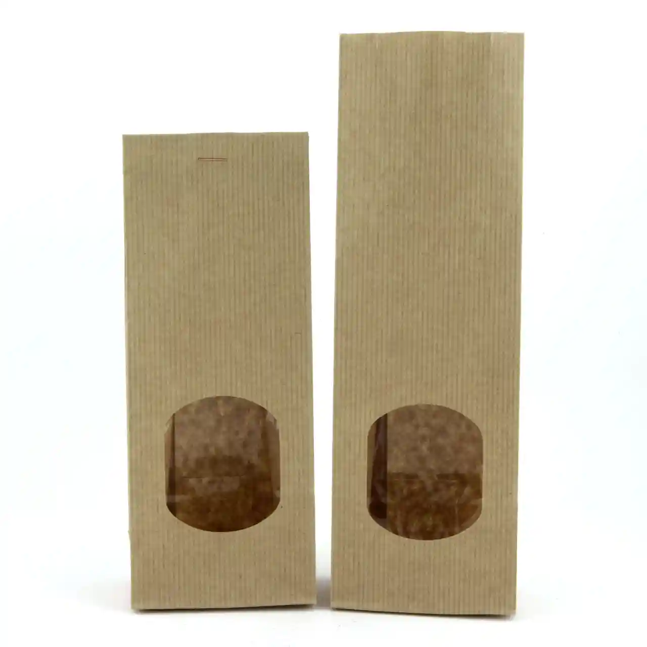 Kraft-PP blokbodemzakjes met venster - Afbeelding 4