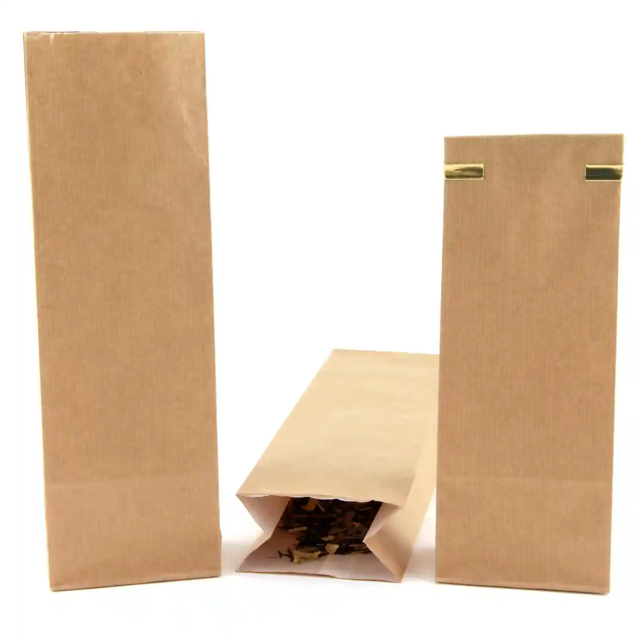 Kraft blokbodemzakjes - 100% papier - Afbeelding 3