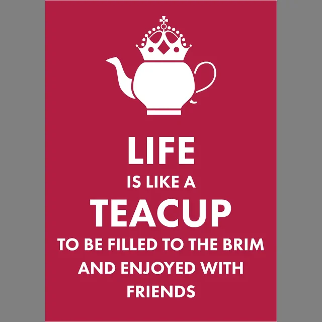 ansichTkaart Teacup - 5 st.