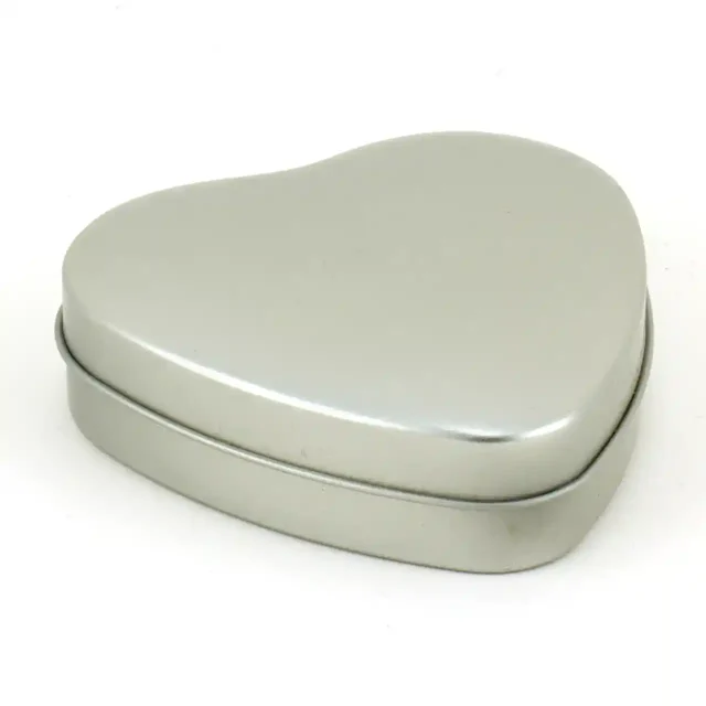 Theeblikje Hart - Zilver - 12 stuks